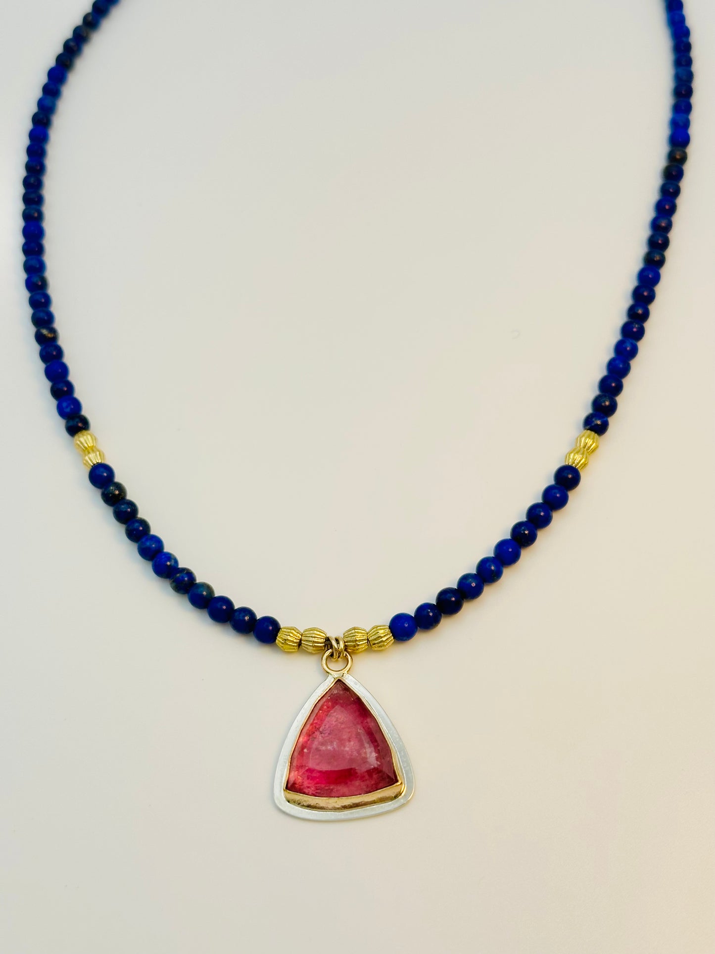 Rubelite tourmaline “neckmess” multi-necklace set