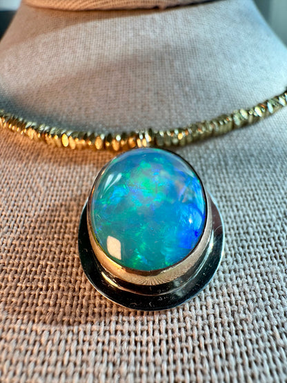 Hematite and Opal Necklace