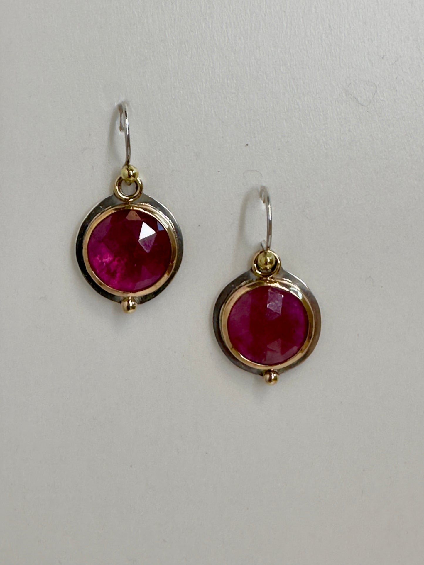 Pink sapphire earrings