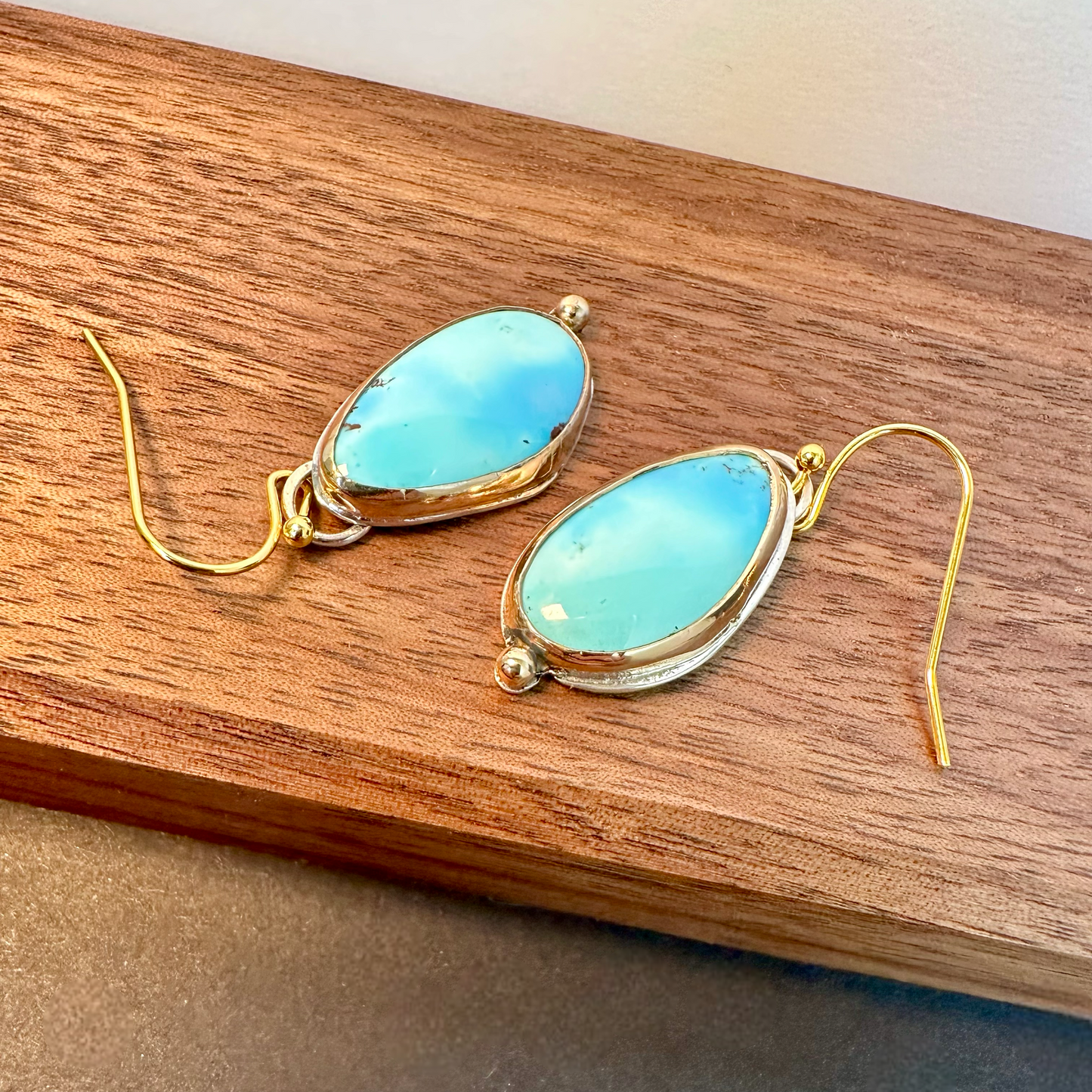 Golden Hill Turquoise drop earrings