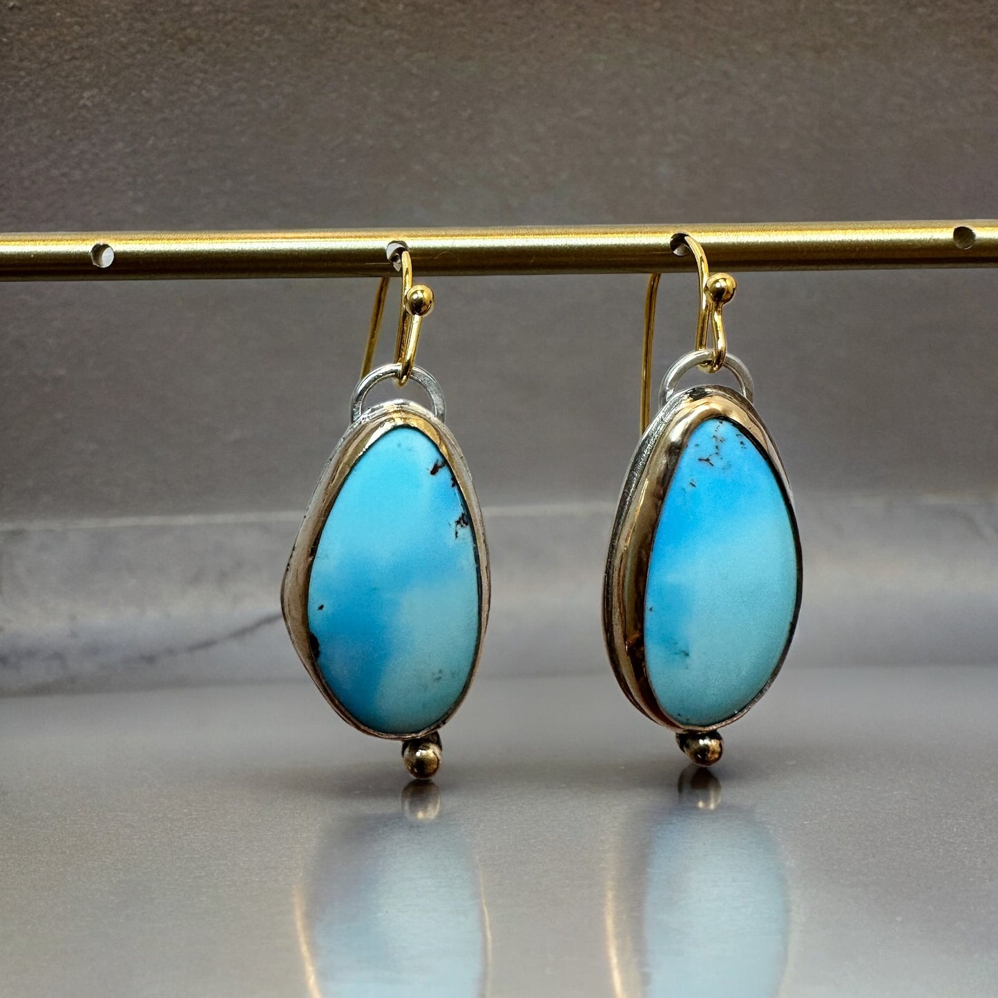 Golden Hill Turquoise drop earrings