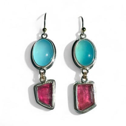 Summer sky chalcedony earrings