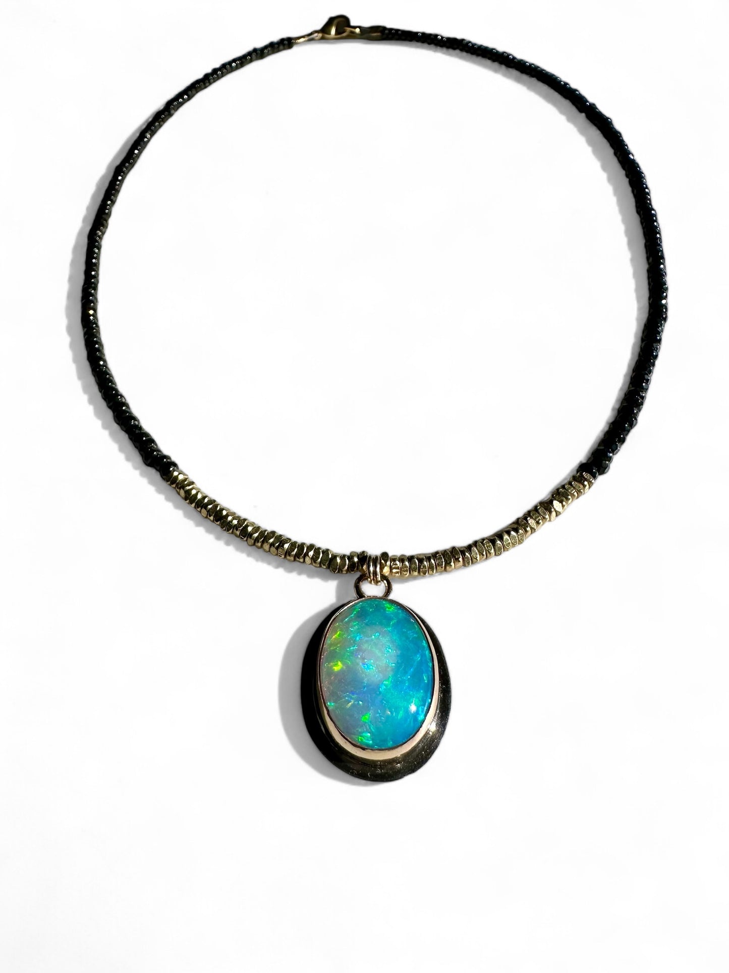 Hematite and Opal Necklace