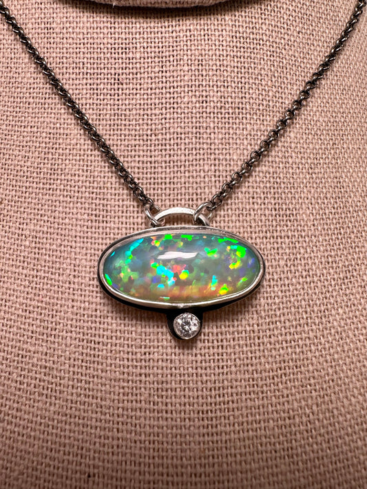 Confetti Sparkle Opal Pendant